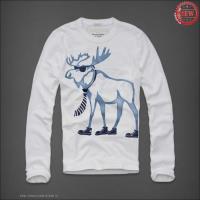 heren abercrombie and fitch big moose logo crewneck wit Temperament 746db566